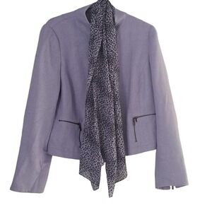 Carlisle Lilac Purple Zip Jacket with Scarf Size 16 Plus
